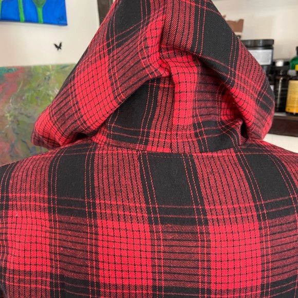 Grace Karin Grid Curved Hem Hooded - Picture 10 of 15